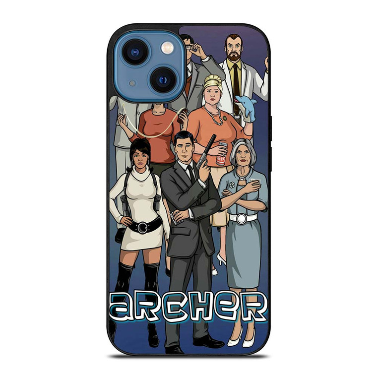 ARCHER CARTOON ALL CAST iPhone 14 Case Cover