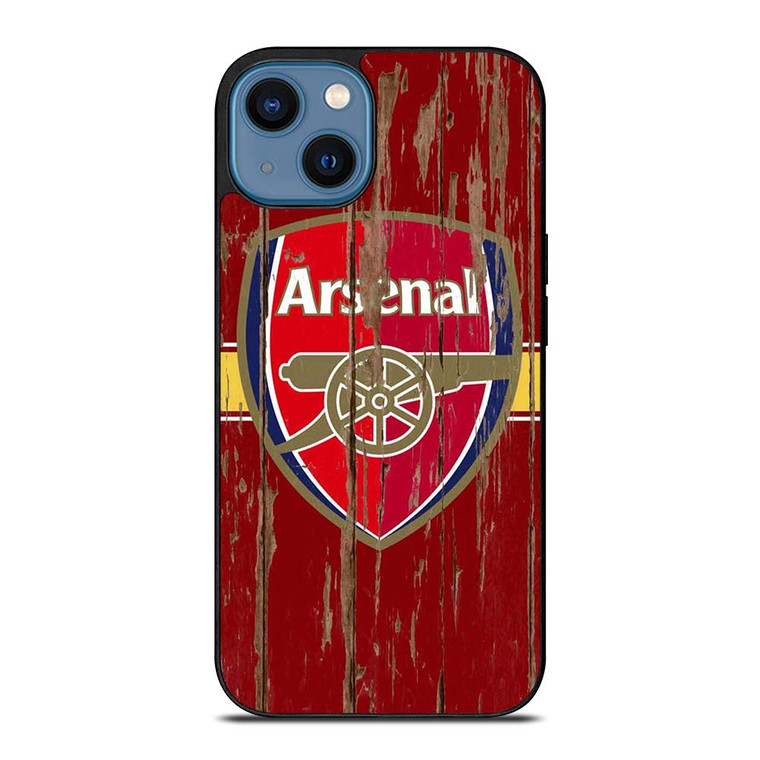 ARSENAL FC WOODEN LOGO iPhone 14 Case Cover