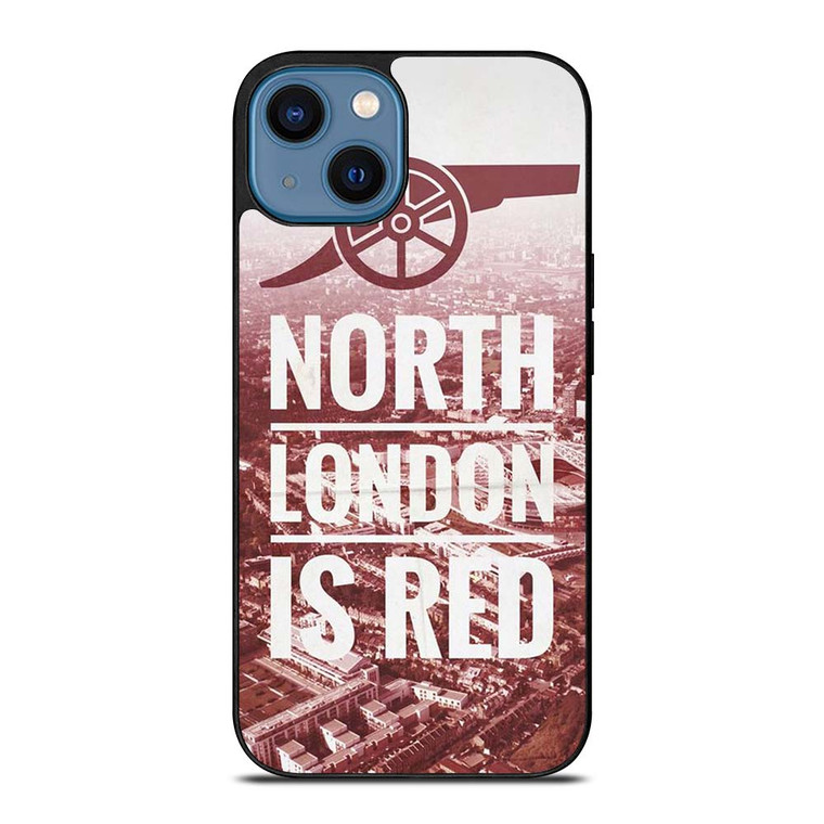 ARSENAL NORTH LONDON IS RED iPhone 14 Case Cover