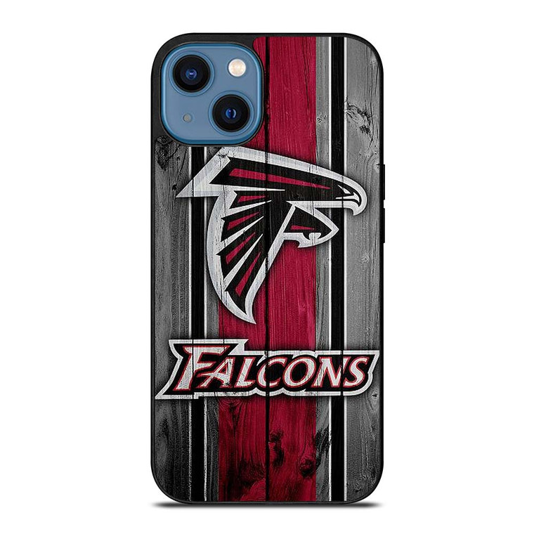 ATLANTA FALCONS WOODEN LOGO iPhone 14 Case Cover