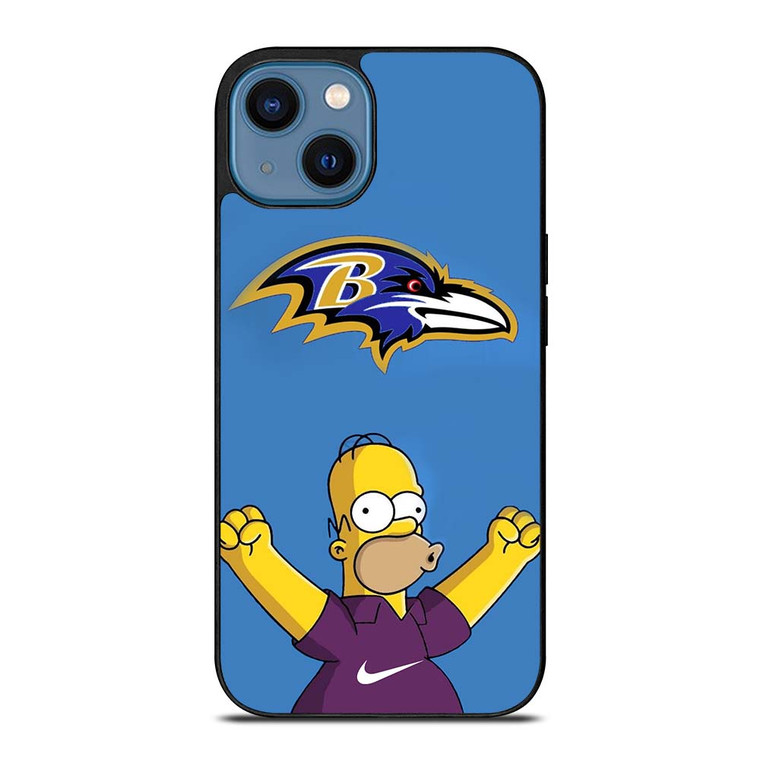 BALTIMORE RAVENS NIKE THE SIMPSONS iPhone 14 Case Cover