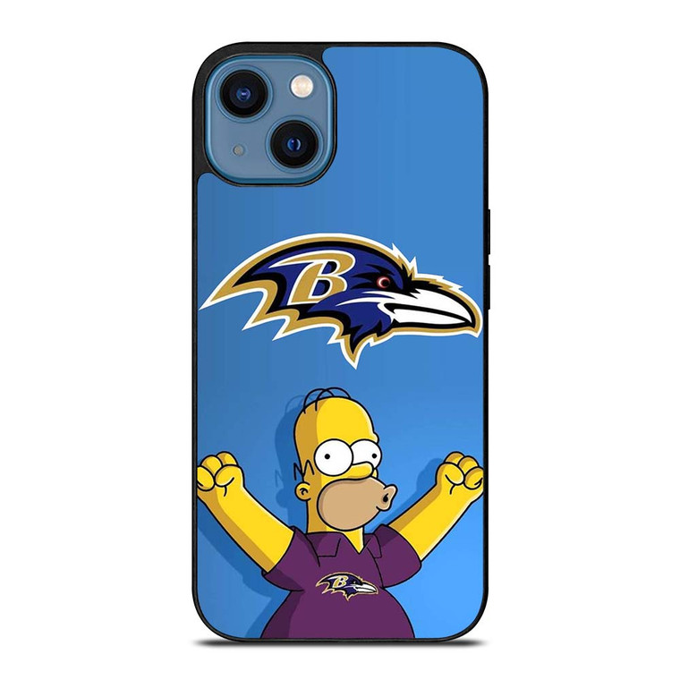 BALTIMORE RAVENS THE SIMPSON iPhone 14 Case Cover