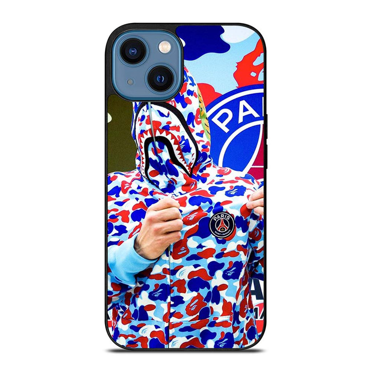 BAPE CAMO PARIS SAINT GERMAIN iPhone 14 Case Cover