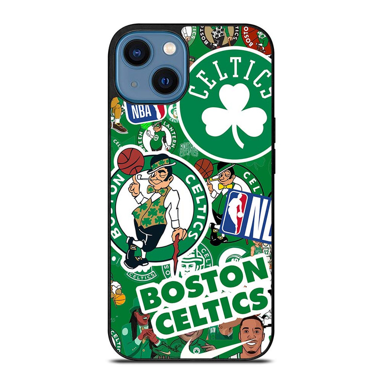 BOSTON CELTICS NBA STICKER BOMB iPhone 14 Case Cover