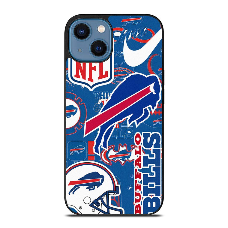 BUFFALO BILLS NFL STICKER BOMB iPhone 14 Case Cover