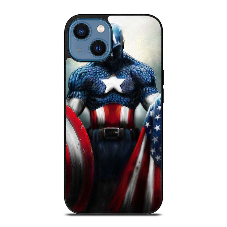CAPTAIN AMERICA MARVEL ART iPhone 14 Case Cover