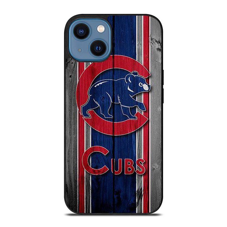 CHICAGO CUBS WOODEN LOGO iPhone 14 Case Cover