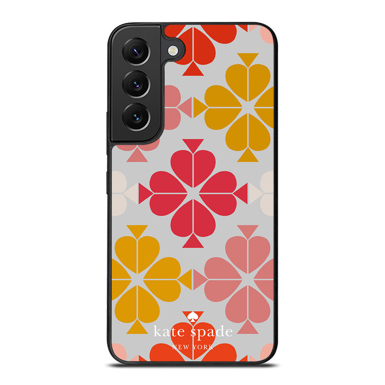 KATE SPADE JACQUARD PINK YELLOW Samsung Galaxy S22 Plus Case Cover KATE SPADE JACQUARD PINK YELLOW Samsung Galaxy S22 Plus Case Cover