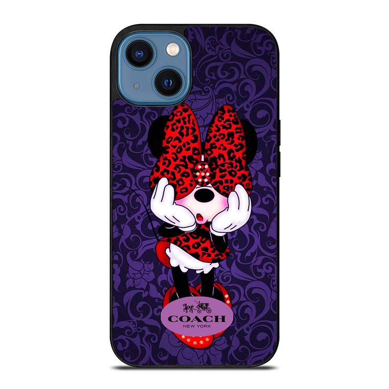 COACH MINNIE MOUSE PURPLE iPhone 14 Case Cover