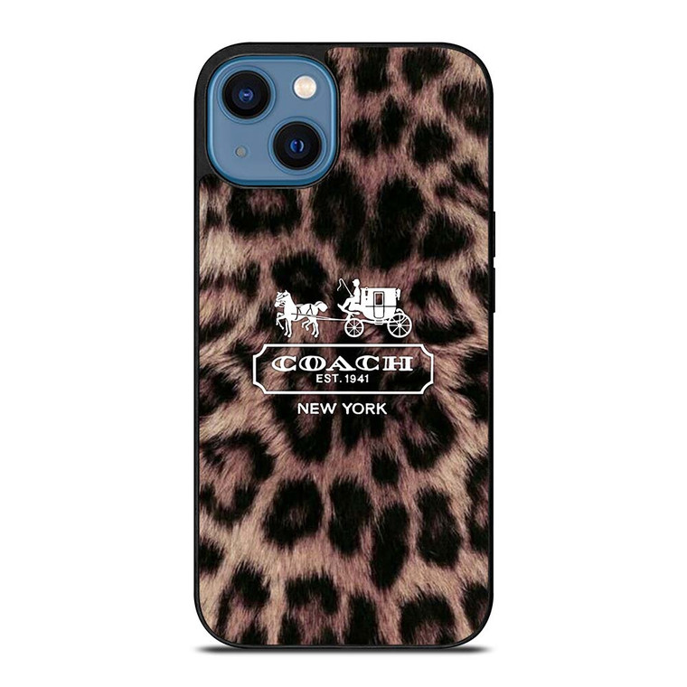 COACH NEW YORK LEOPARD iPhone 14 Case Cover