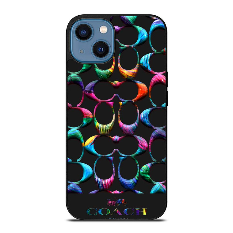 COACH NEW YORK RAINBOW 2 iPhone 14 Case Cover