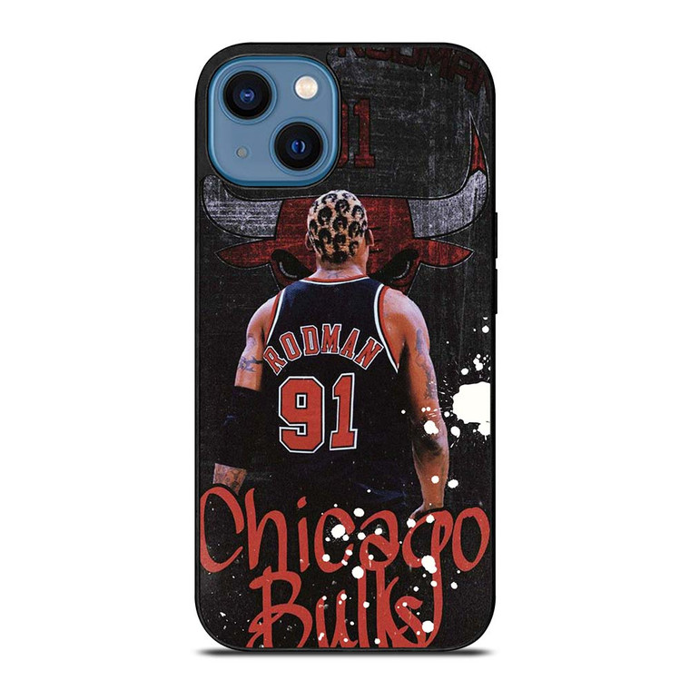 DENNIS RODMAN CHICAGO BULLS RETRO iPhone 14 Case Cover