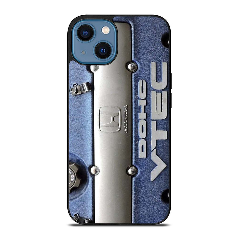 DOHC VTEC HONDA ENGINE BLUE iPhone 14 Case Cover