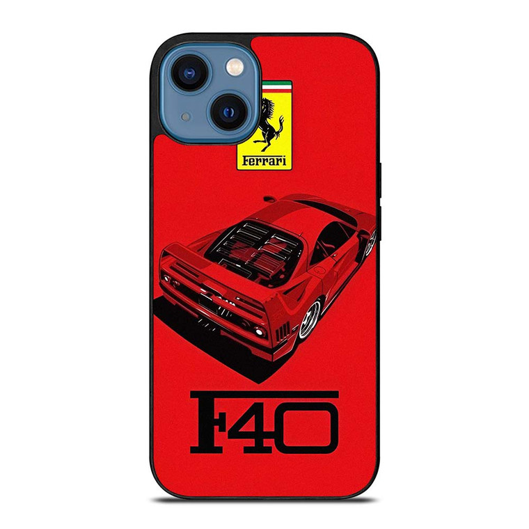 FERRARI F40 SUPERCAR LOGO iPhone 14 Case Cover