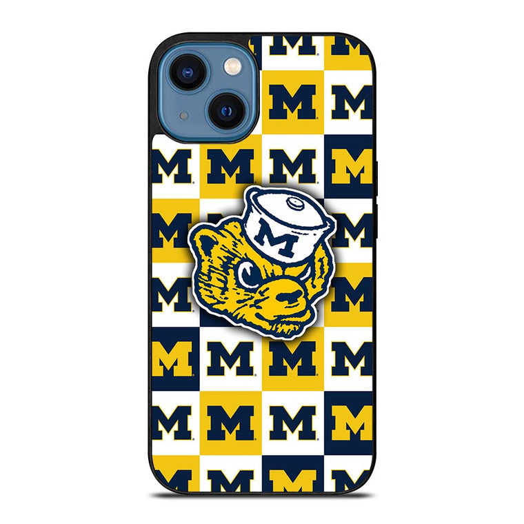 FOOTBALL MASCOT MICHIGAN WOLVERINES iPhone 14 Case Cover