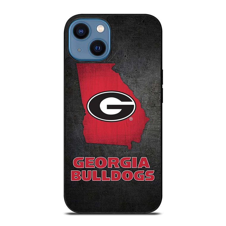 GEORGIA BULLDOGS SYMBOL METAL iPhone 14 Case Cover