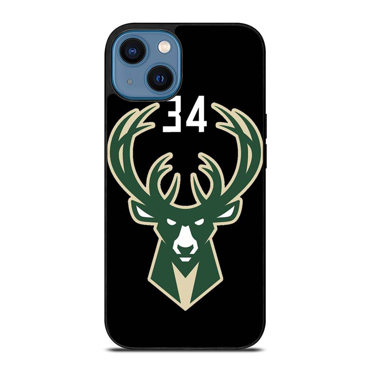 GIANNIS ANTETOKOUNMPO MILWAUKEE BUCKS LOGO iPhone 14 Case Cover