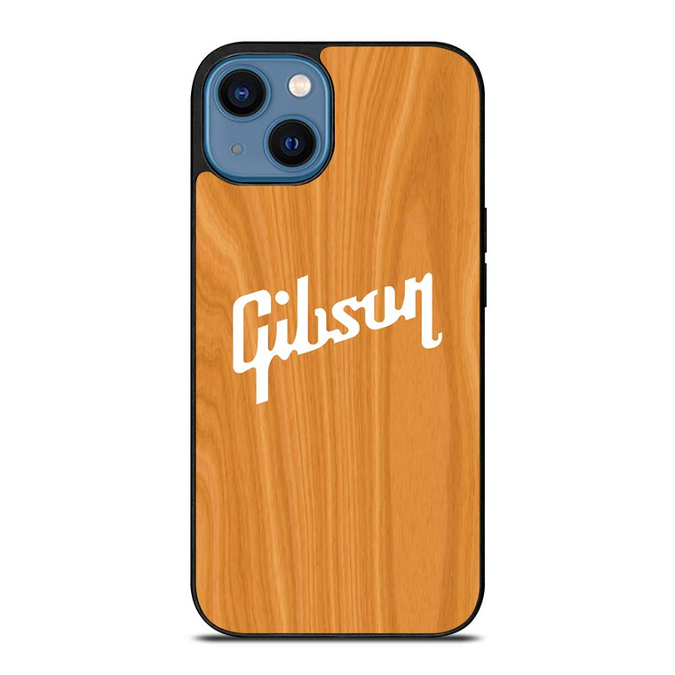 GIBSON GUITAR WOODEN LOGO 2 iPhone 14 Case Cover
