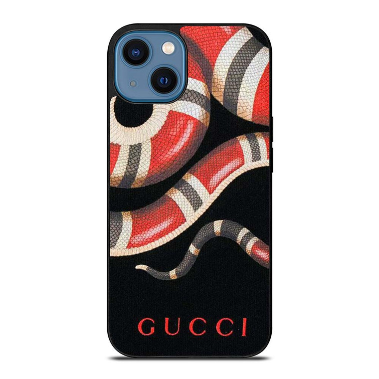 GUCCI SNAKE LEATHER iPhone 14 Case Cover