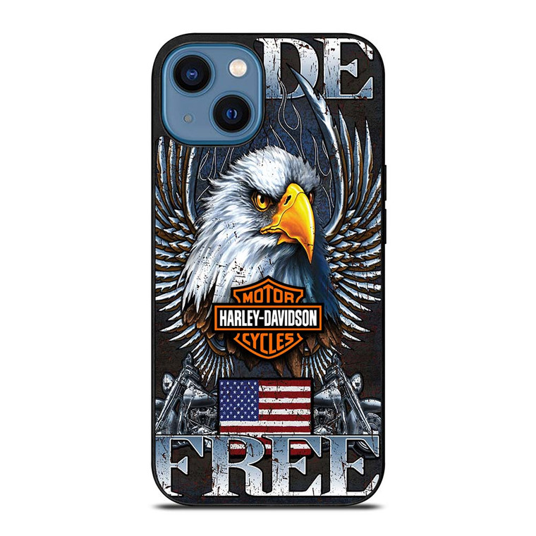 HARLEY DAVIDSON FREE RIDE EAGLE iPhone 14 Case Cover
