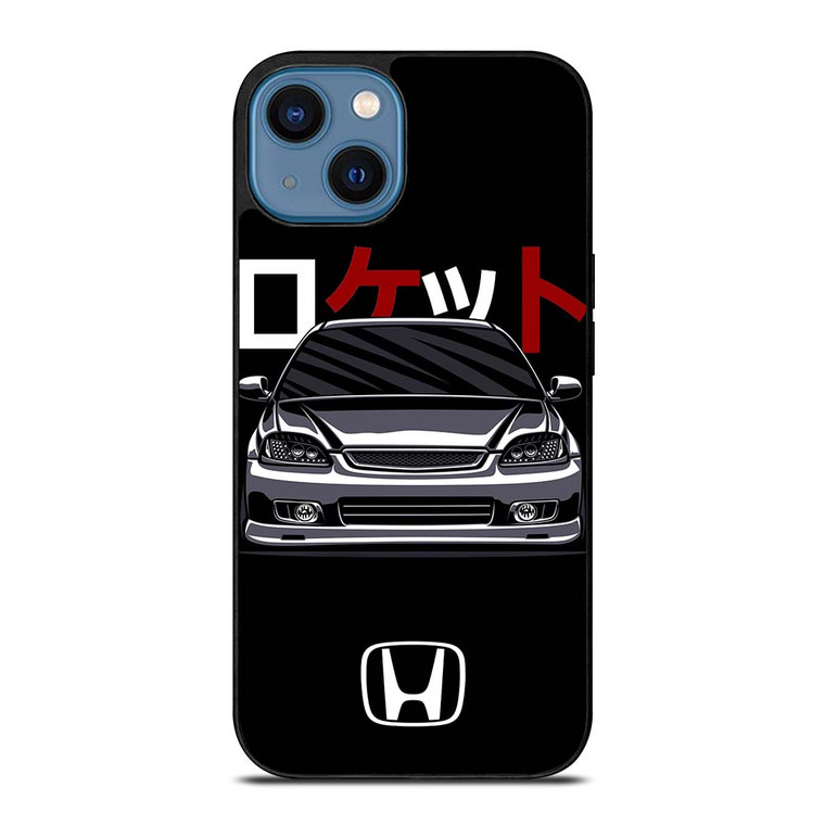HONDA CIVIC RETRO DRAWING iPhone 14 Case Cover