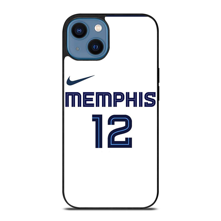 JA MORANT MEMPHIS GRIZZLIES WHITE iPhone 14 Case Cover