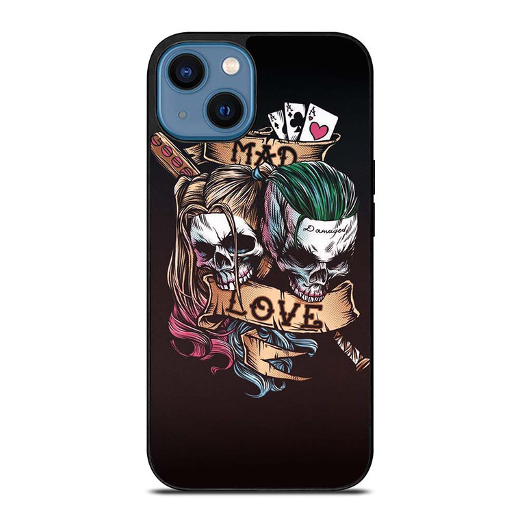 JOKER AND HARLEY QUINN SKULL iPhone 14 Case Cover