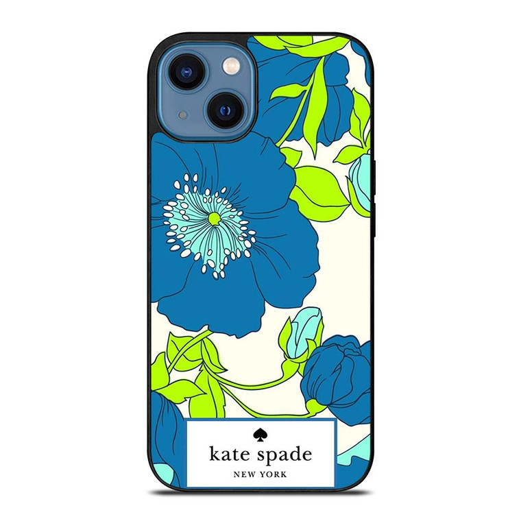 KATE SPADE BLUE FLORAL iPhone 14 Case Cover