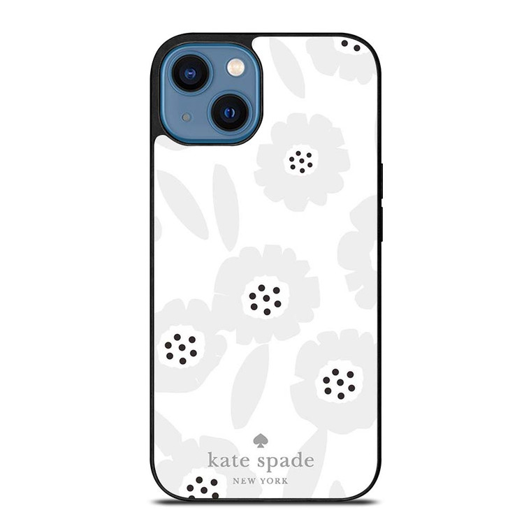 KATE SPADE GREY FLOWER iPhone 14 Case Cover