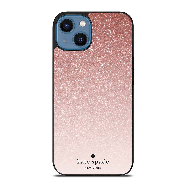 KATE SPADE NEW YORK ROSE WHITE GLITTER iPhone 14 Case Cover