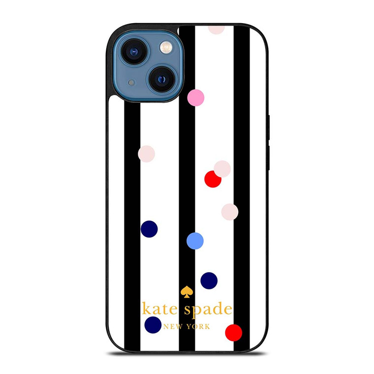 KATE SPADE STRIPE POLKADOTS iPhone 14 Case Cover