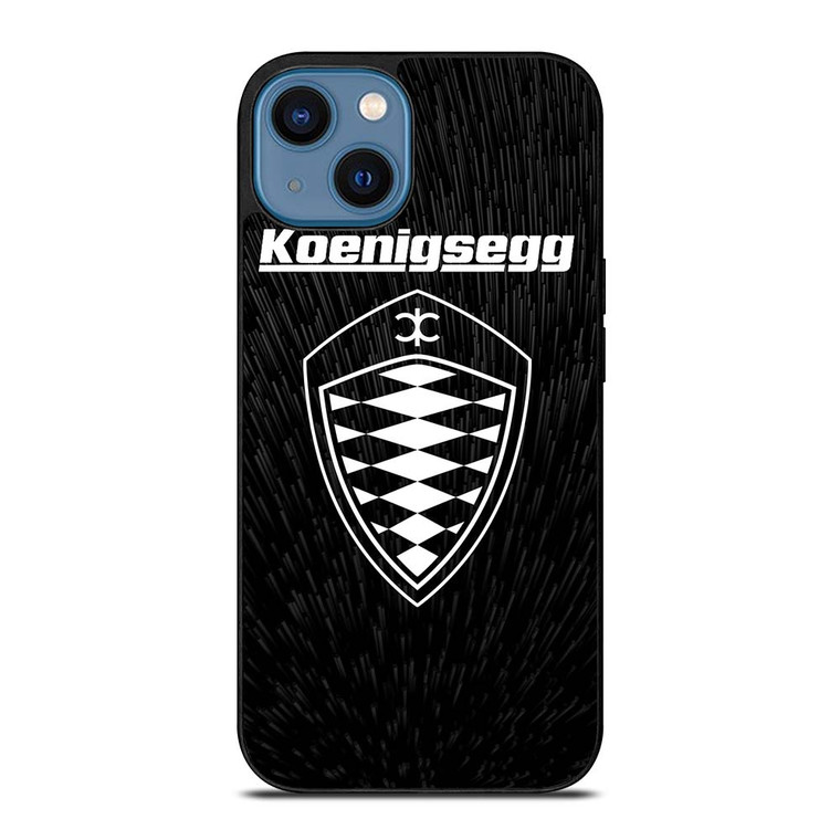 KOENIGSEGG LOGO BLACK PATTERN iPhone 14 Case Cover