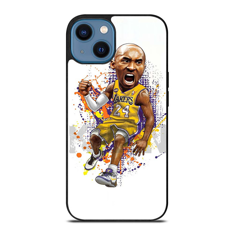 LA LAKERS KOBE BRYANT CARTOON iPhone 14 Case Cover