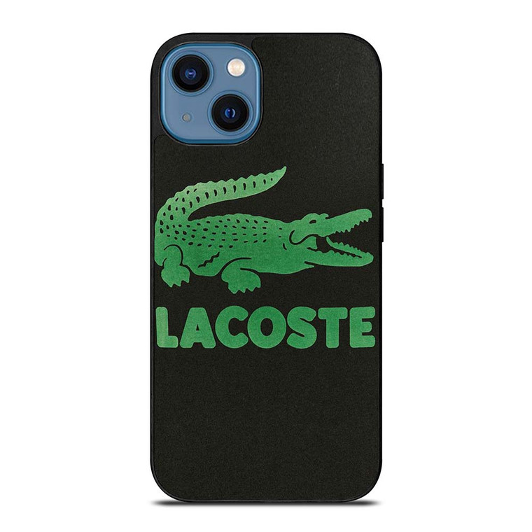 LACOSTE CROCODILE SUEDE iPhone 14 Case Cover LACOSTE CROCODILE SUEDE iPhone 14 Case Cover