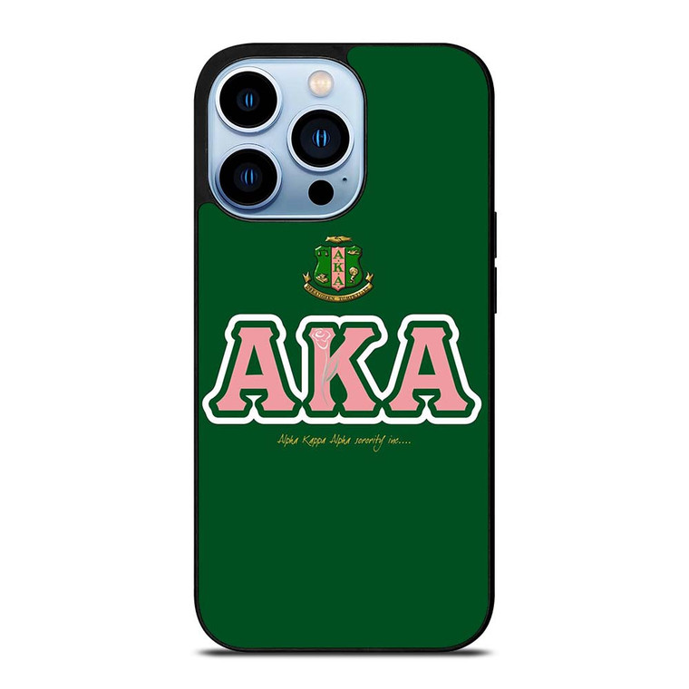AKA PINK AND GREEN SIMPLE LOGO iPhone 13 Pro Max Case Cover