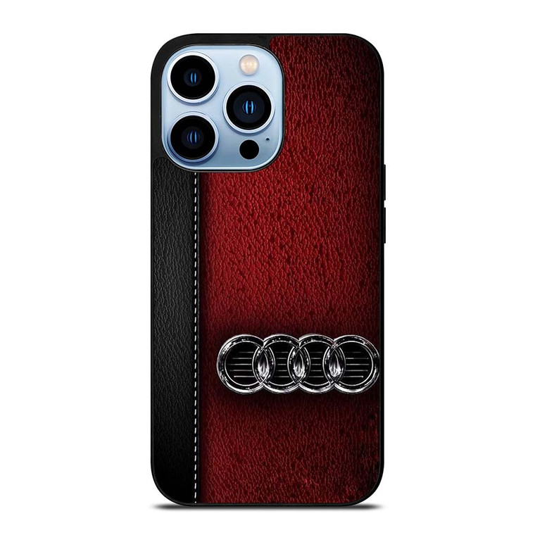 AUDI CAR RED LEATHER iPhone 13 Pro Max Case Cover