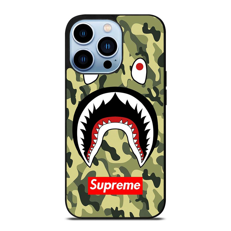 BAPE BATHING CAMO SHARK SUPREME iPhone 13 Pro Max Case Cover
