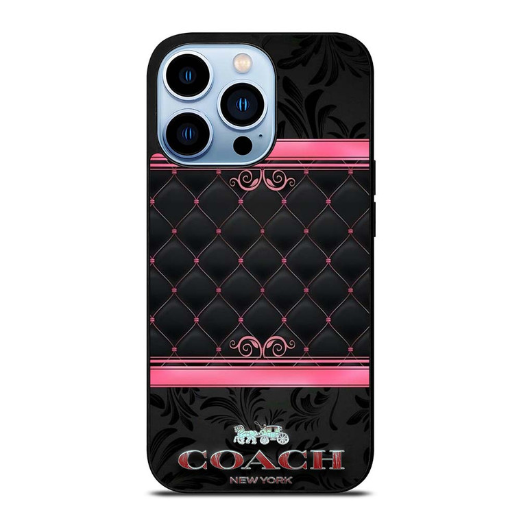 COACH NEW YORK PINK BLACK iPhone 13 Pro Max Case Cover
