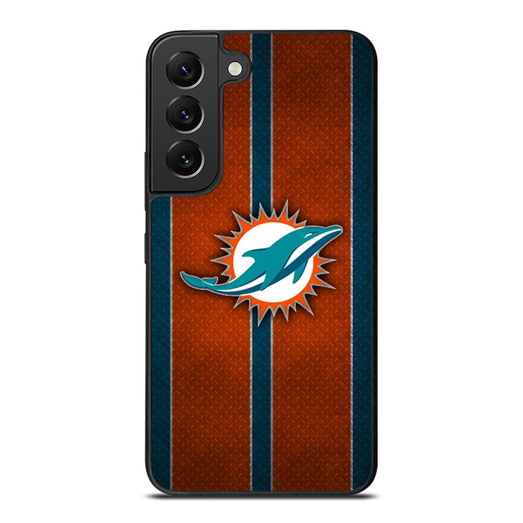 MIAMI DOPHINS NFL METAL STRIPE Samsung Galaxy S22 Plus Case Cover