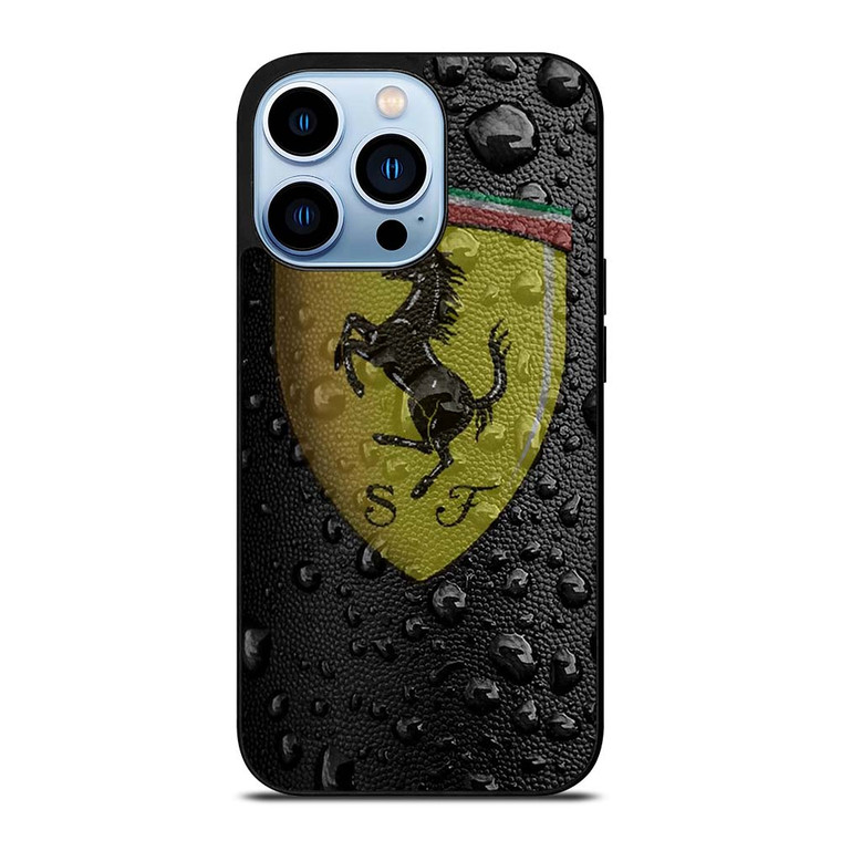 FERRARI DROP WATER BLACK iPhone 13 Pro Max Case Cover