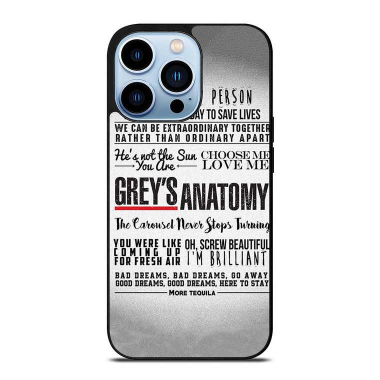 GREY'S ANATOMY QUOTES iPhone 13 Pro Max Case Cover