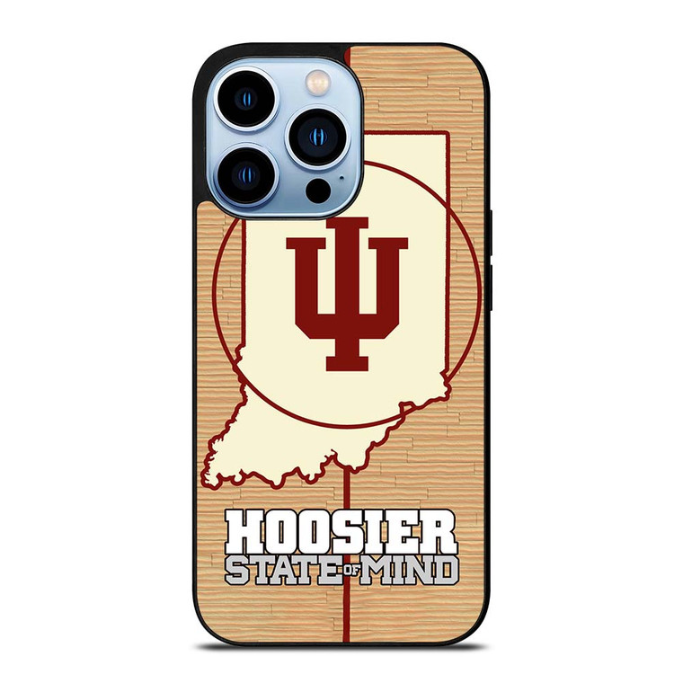 HOOSIER STATE OF MIND INDIANA WOODEN LOGO iPhone 13 Pro Max Case Cover