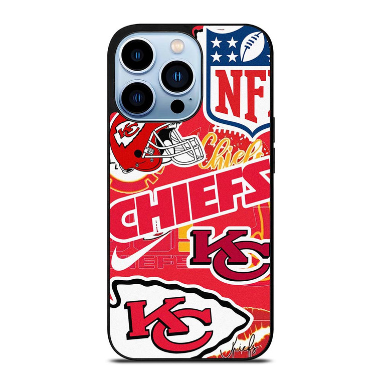 KANSAS CITY CHIEFS NFL STICKER BOMB iPhone 13 Pro Max Case Cover