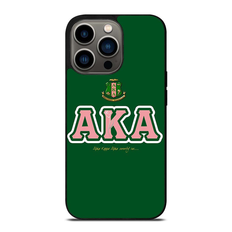 AKA PINK AND GREEN SIMPLE LOGO iPhone 13 Pro Case Cover