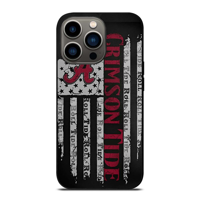 ALABAMA CRIMSON TIDE FLAG MLS iPhone 13 Pro Case Cover