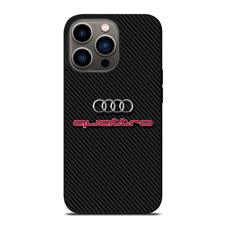 AUDI QUATTRO CARBON LOGO iPhone 13 Pro Case Cover AUDI QUATTRO CARBON LOGO iPhone 13 Pro Case Cover