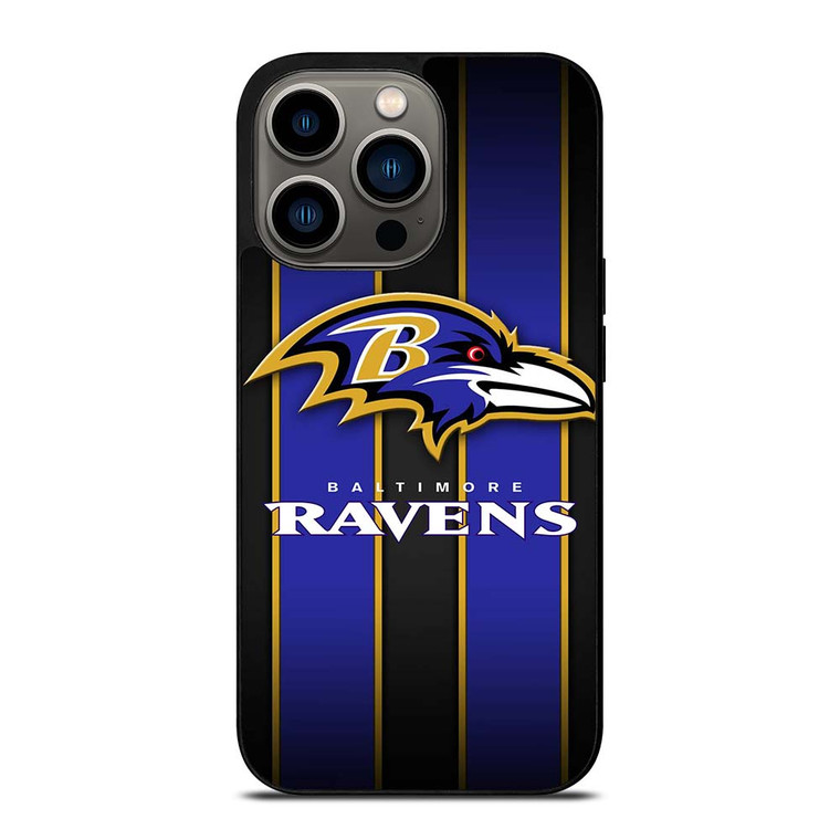 BALTIMORE RAVENS NFL STRIPE LOGO iPhone 13 Pro Case Cover