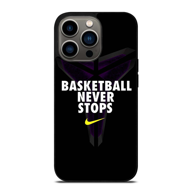 BASKETBALL NEVER STOPS BLACK MAMBA iPhone 13 Pro Case Cover