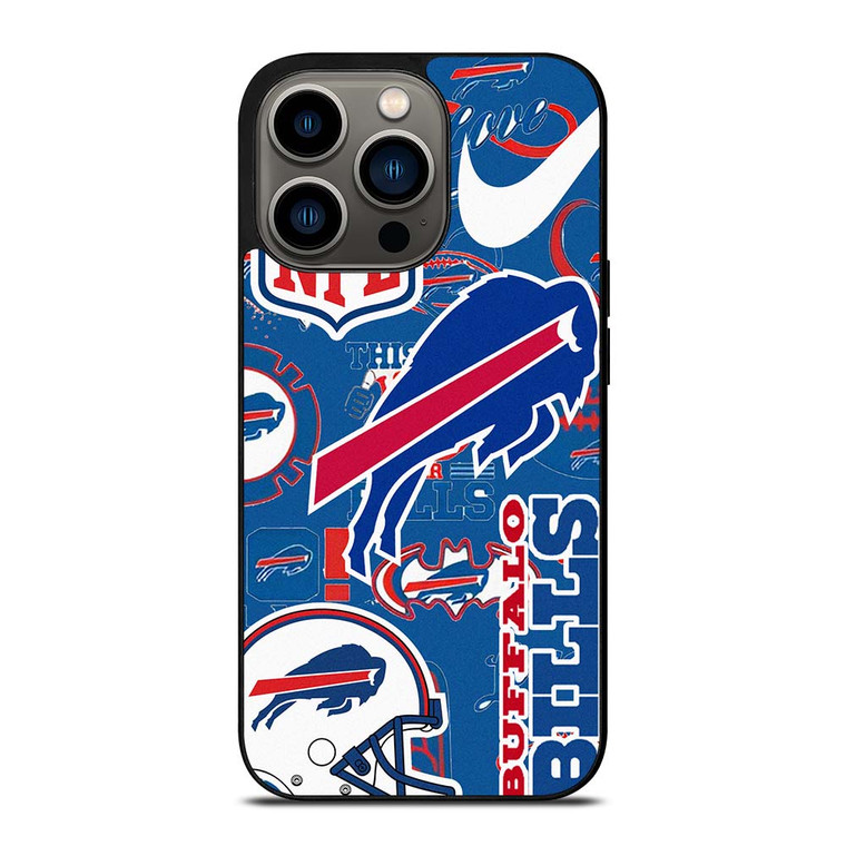 BUFFALO BILLS NFL STICKER BOMB iPhone 13 Pro Case Cover