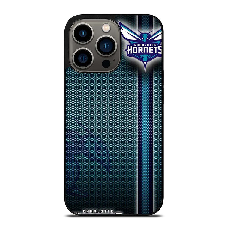 CHARLOTTE HORNETS METAL LOGO iPhone 13 Pro Case Cover